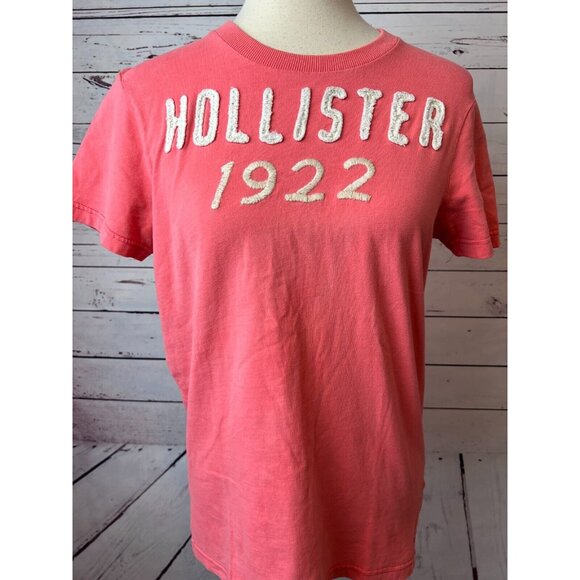 Hollister California Short Sleeve Tee Shirt Y2K T-Shirt Raised lettering Small‎ - Picture 1 of 9